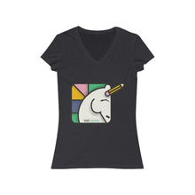 Load image into Gallery viewer, Women's Jersey Short Sleeve V-Neck Tee