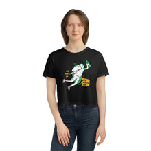 Load image into Gallery viewer, Women's Flowy Cropped Tee with See What's On the Other Side | Artist Design