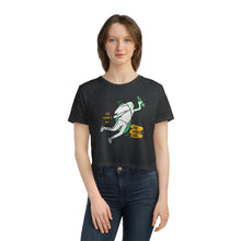 Load image into Gallery viewer, Women's Flowy Cropped Tee with See What's On the Other Side | Artist Design