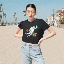 Load image into Gallery viewer, Women's Flowy Cropped Tee with See What's On the Other Side | Artist Design