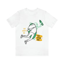 Load image into Gallery viewer, Unisex Jersey Short Sleeve Tee | See what's on the other side | Artist Design