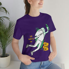 Load image into Gallery viewer, Unisex Jersey Short Sleeve Tee | See what's on the other side | Artist Design