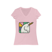 Load image into Gallery viewer, Women's Jersey Short Sleeve V-Neck Tee