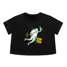 Load image into Gallery viewer, Women's Flowy Cropped Tee with See What's On the Other Side | Artist Design