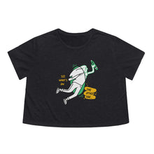 Load image into Gallery viewer, Women's Flowy Cropped Tee with See What's On the Other Side | Artist Design