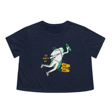 Load image into Gallery viewer, Women's Flowy Cropped Tee with See What's On the Other Side | Artist Design