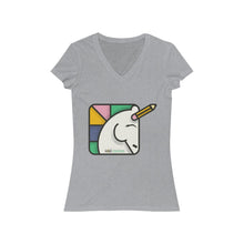 Load image into Gallery viewer, Women's Jersey Short Sleeve V-Neck Tee