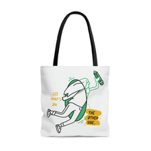 Load image into Gallery viewer, AOP Tote Bag | See What's on the Other Side | Artist Collab