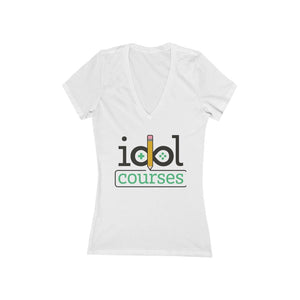 Women's Jersey Short Sleeve Deep V-Neck Tee