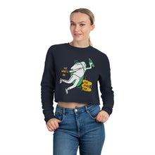 Load image into Gallery viewer, Women&#39;s Cropped Sweatshirt | See What&#39;s on the Other Side | Artist Collab
