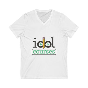 Unisex Jersey Short Sleeve V-Neck Tee