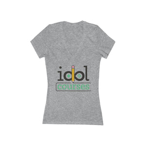 Women's Jersey Short Sleeve Deep V-Neck Tee