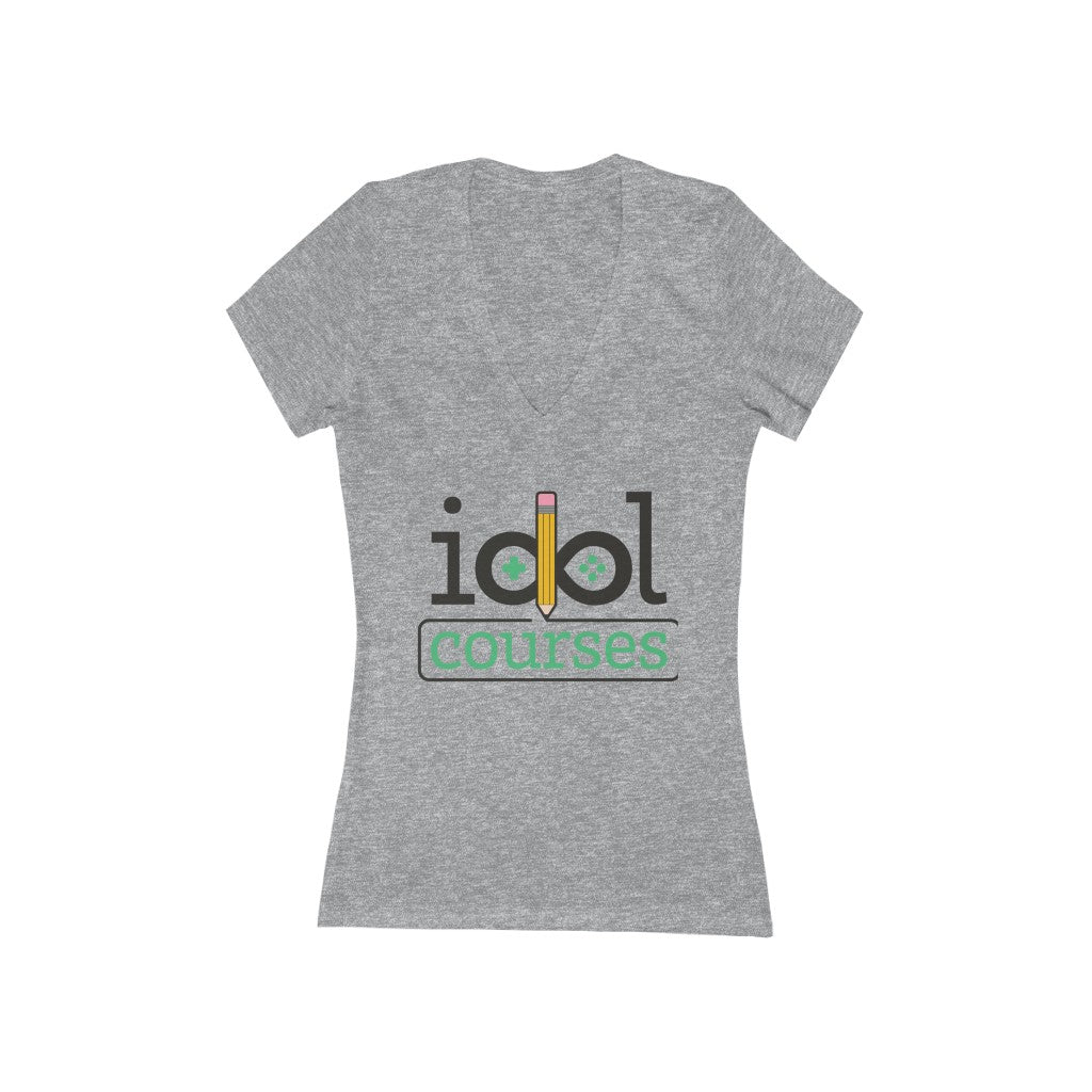 Women's Jersey Short Sleeve Deep V-Neck Tee